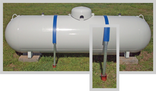Side mounted propane tank anchoring system